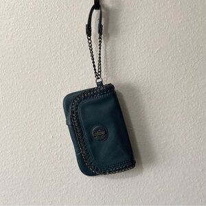 JLO Jennifer Lopez Clutch / Wristlet, Dark Aqua